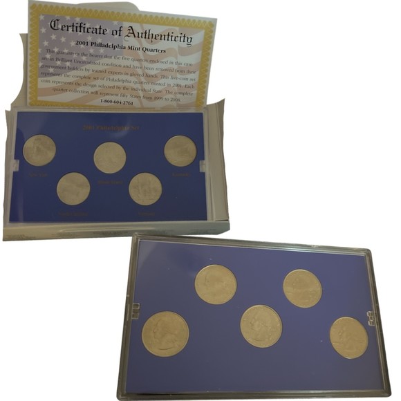 Authentic‎ Sealed Philadelphia Mint State Quarter Coin Collection 1999-2003 2006 - Picture 8 of 9